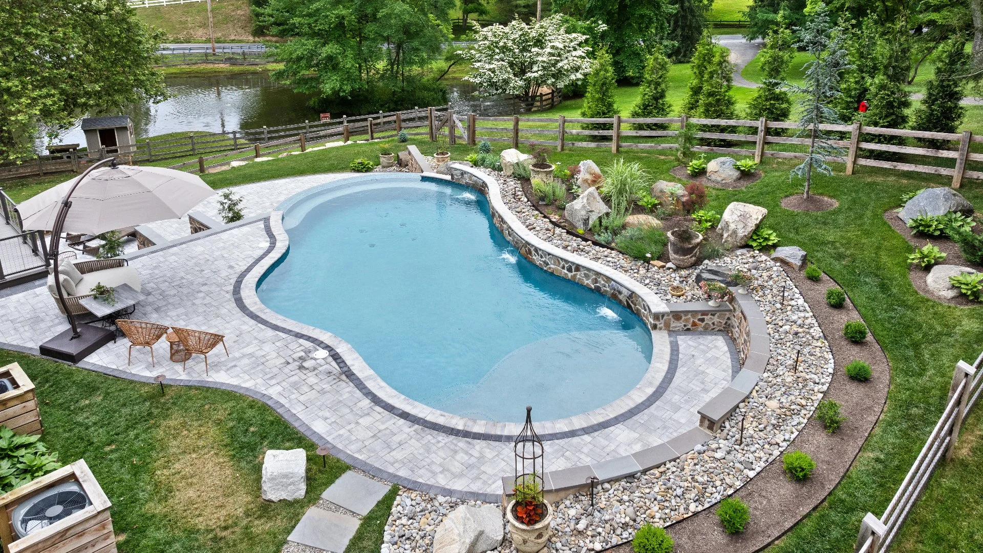 Backyard Pool & Landscaping Project in Downingtown, PA