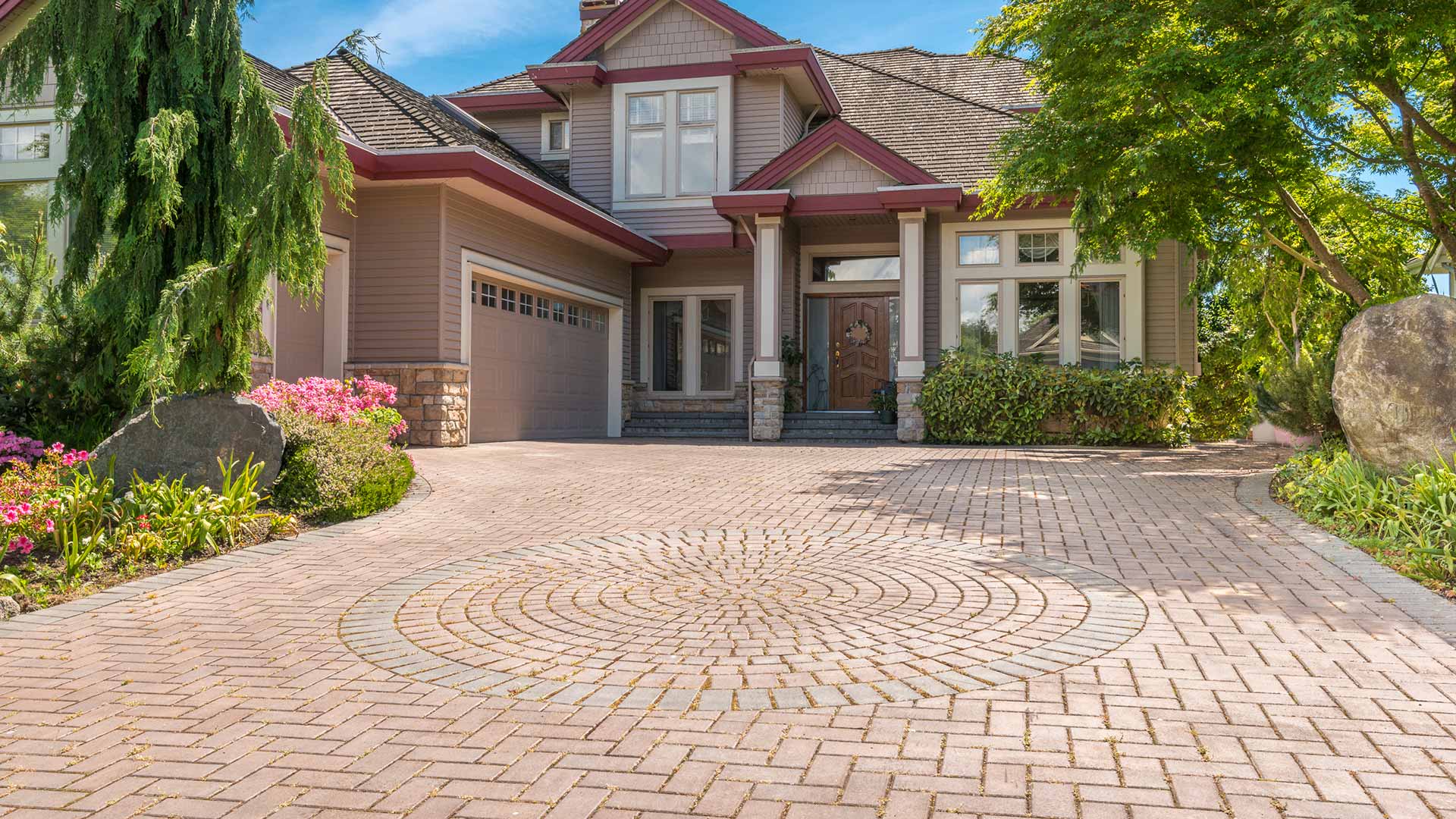Custom driveway installed at a home in West Chester, PA.