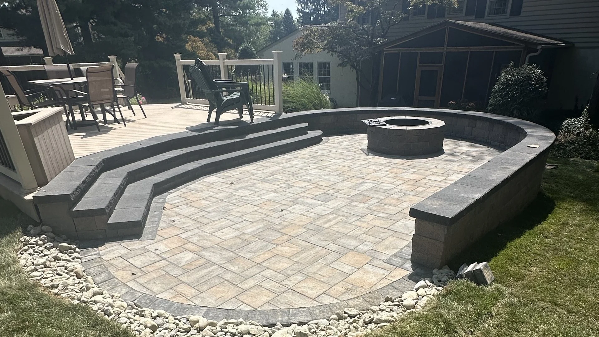 Patio Project in Malvern, PA With Fire Pit, Retaining Wall & More