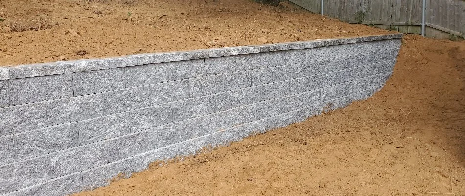 Concrete blocks for a retaining wall in West Chester, PA.