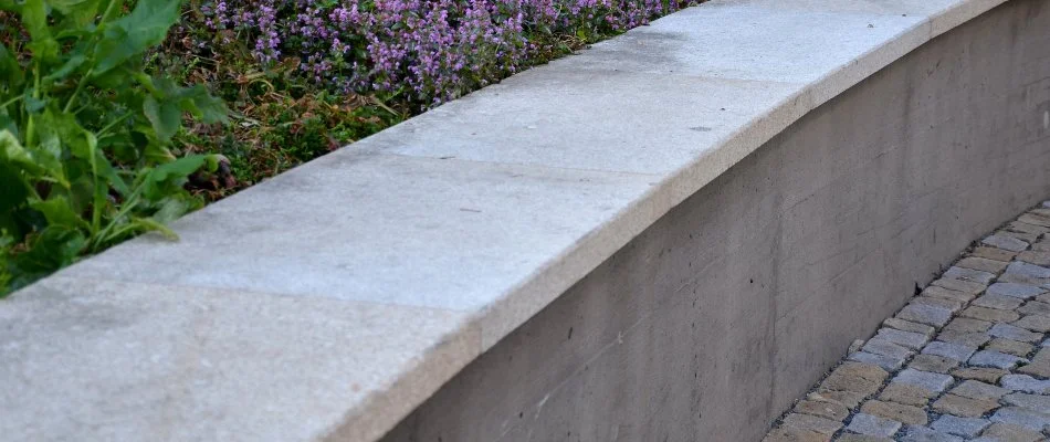 Concrete retaining wall in West Chester, PA.