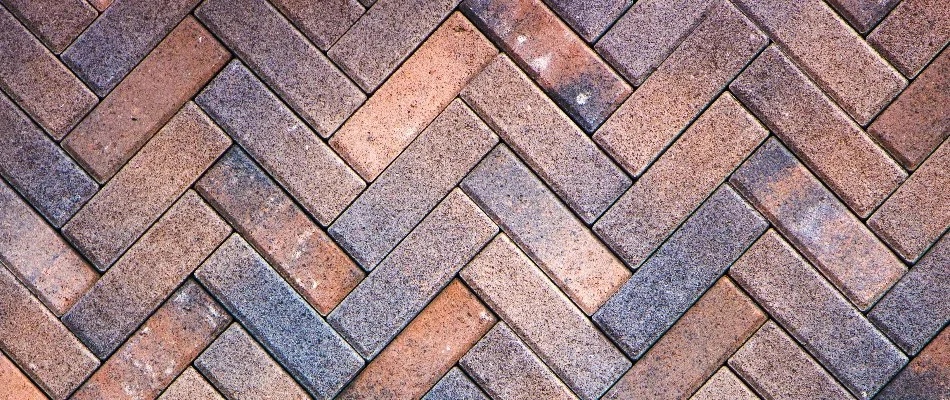 Herringbone paver pattern for a patio in West Chester, PA.