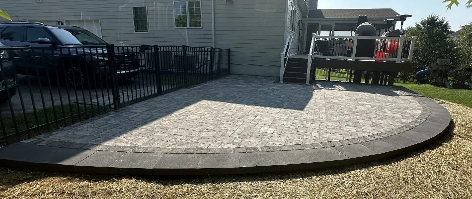 Patio next to a deck in West Chester, PA.