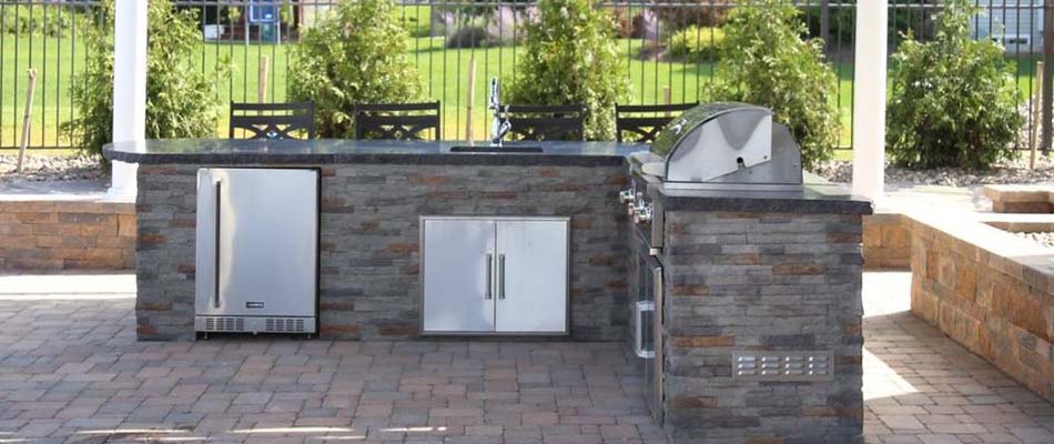 Outdoor kitchen installation in Exton, PA.