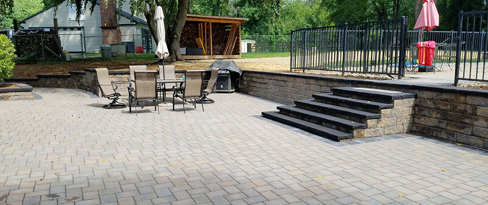 Patio and outdoor steps installed in Thorndale, PA.