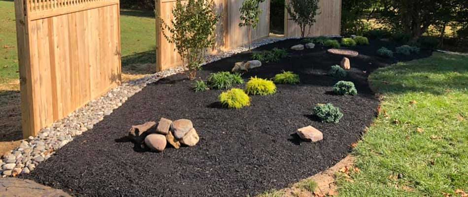 Weed-free landscape bed at a property in West Chester, PA.